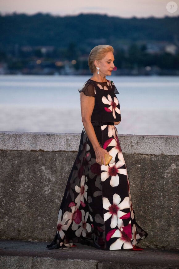 Carolina Herrera - Arrivées pour la soirée de mariage de Pierre Casiraghi et Beatrice Borromeo au château Rocca Angera (château appartenant à la famille Borromeo) à Angera sur les Iles Borromées, sur le Lac Majeur, le 1er août 2015.