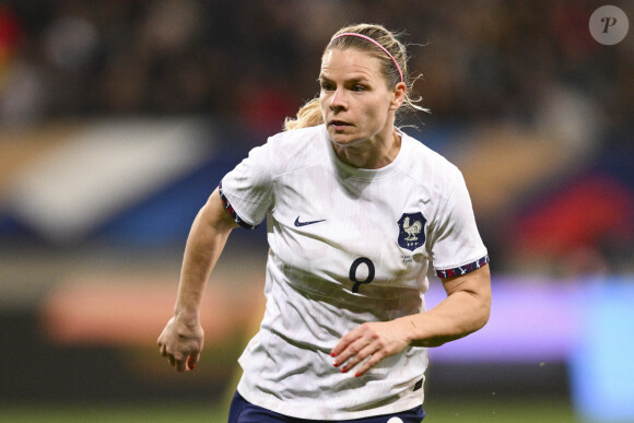 Eugenie Le Sommer (Fra) - Match amical "France - Canada (2-1)" à la MMA Arena au Mans, le 11 avril 2023.