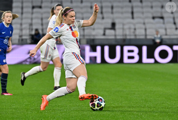 Eugénie Le Sommer (lyon) - Quart de finale du match aller de Ligue des champions entre les équipes féminines de l'Olympique Lyonnais et de Chelsea (0-1) à Décines-Charpieu, Lyon le 22 mars 2023.