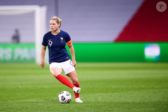 Eugénie Le Sommer - Match amical de football féminin : La France s'incline 2 à 0 face à l'équipe des Etats-Unis (USA) le 13 avril 2021. © Philippe Lecoeur / Panoramic / Bestimage