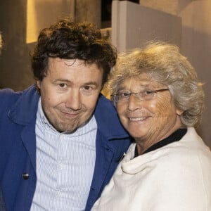 Exclusif - Michel Boujenah, Ivan Calbérac, Jacqueline Franjou - Personnalités à la représentation de la pièce de théâtre "Glenn, naissance d'un prodige" lors du Festival de Ramatuelle. Le 7 août 2023 © Cyril Bruneau / Festival de Ramatuelle / Bestimage 