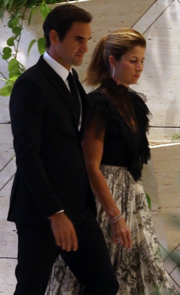 Roger Federer et sa femme Mirka arrivent à la soirée Hopman Cup New Years Eve Ball au Crown Towers à Perth, Australie le 31 décembre 2018.