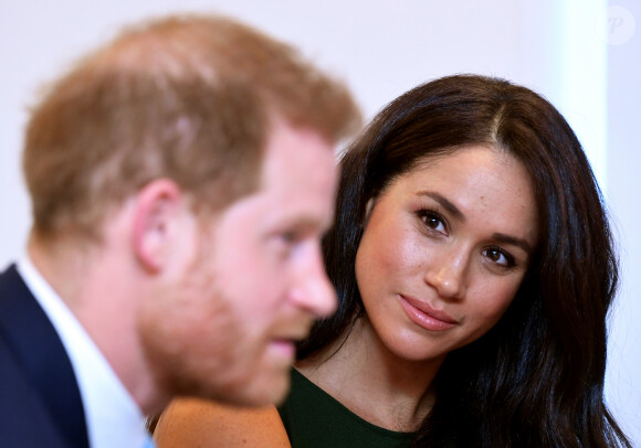 Le prince Harry, duc de Sussex, et Meghan Markle, duchesse de Sussex, lors de la soirée des WellChild Awards à l'hôtel Royal Lancaster à Londres le 15 octobre 2019. 