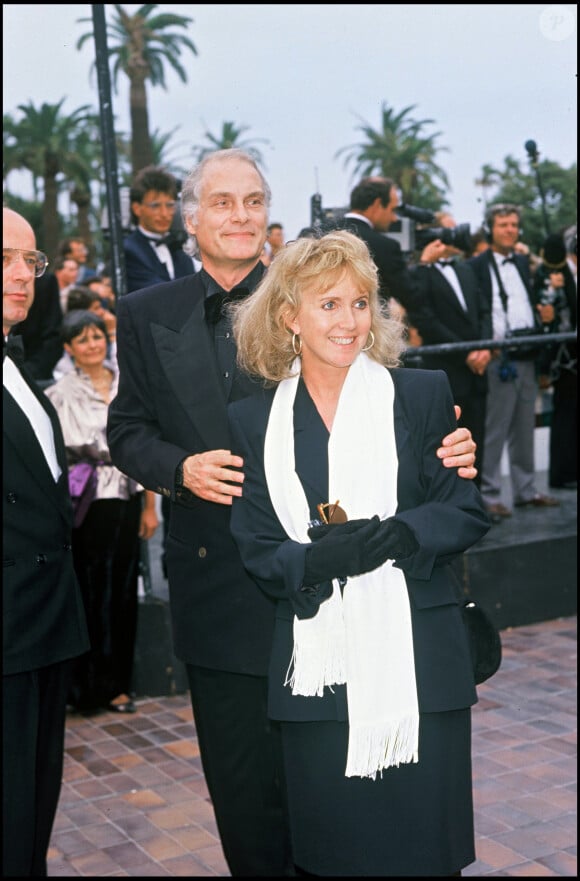 Bulle Ogier et Barbet Schroeder au Festival de Cannes 1987
