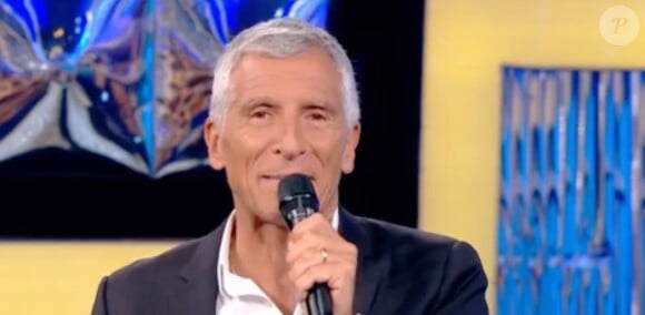 Nagui sur le plateau de "N'oubliez pas les paroles" ce mercredi 9 août 2023.