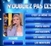 Roxane et Aurore qui s'affrontent sur le plateau de "N'oubliez pas les paroles" sur France 2.