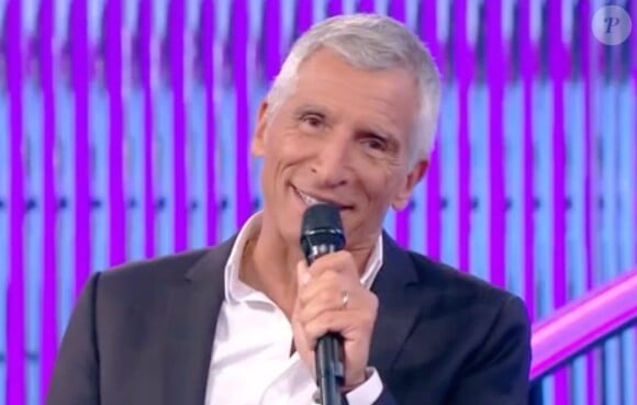 Nagui sur le plateau de "N'oubliez pas les paroles" ce mercredi 9 août 2023.