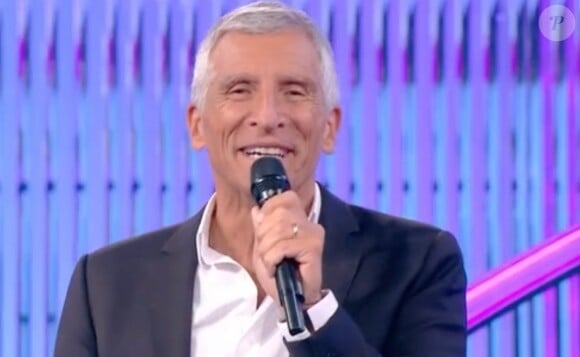 Nagui sur le plateau de "N'oubliez pas les paroles" ce mercredi 9 août 2023.