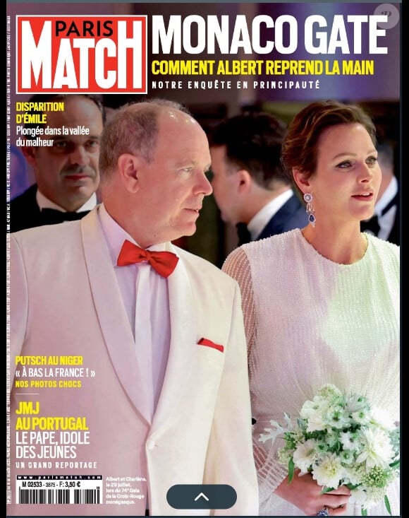 La Une du magazine "Paris Match"
