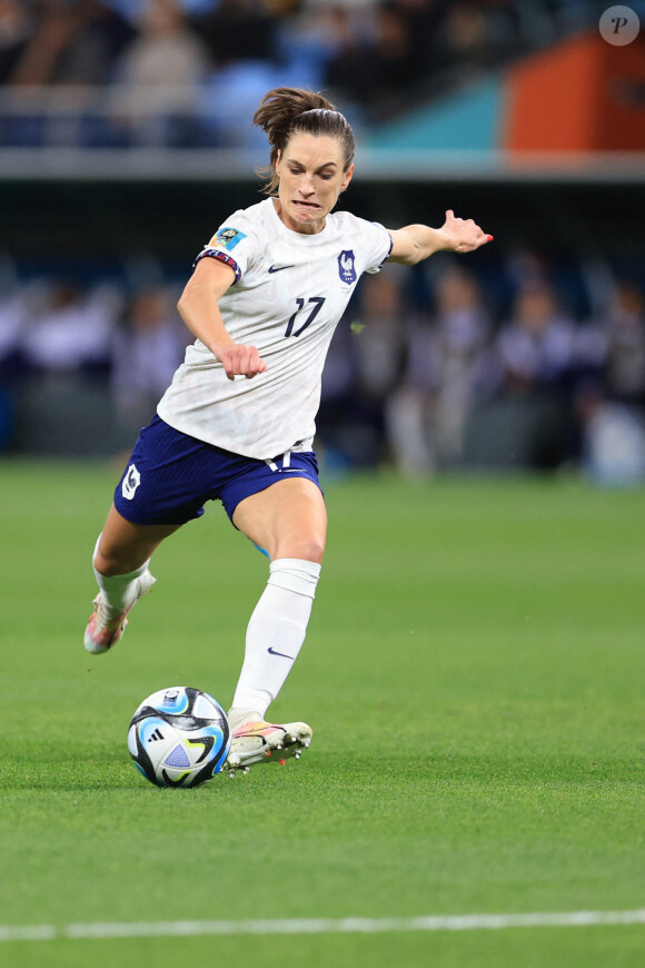 La footballeuse de 30 ans fait partie du groupe des Bleues pour cette Coupe du monde

Léa Le Garrec - Match de la Coupe du Monde Féminine FIFA 2023 "France - Panama (6 - 3)" à Sydney, le 2 août 2023. Les Bleues se qualifient pour les huitièmes de finale de la compétition.