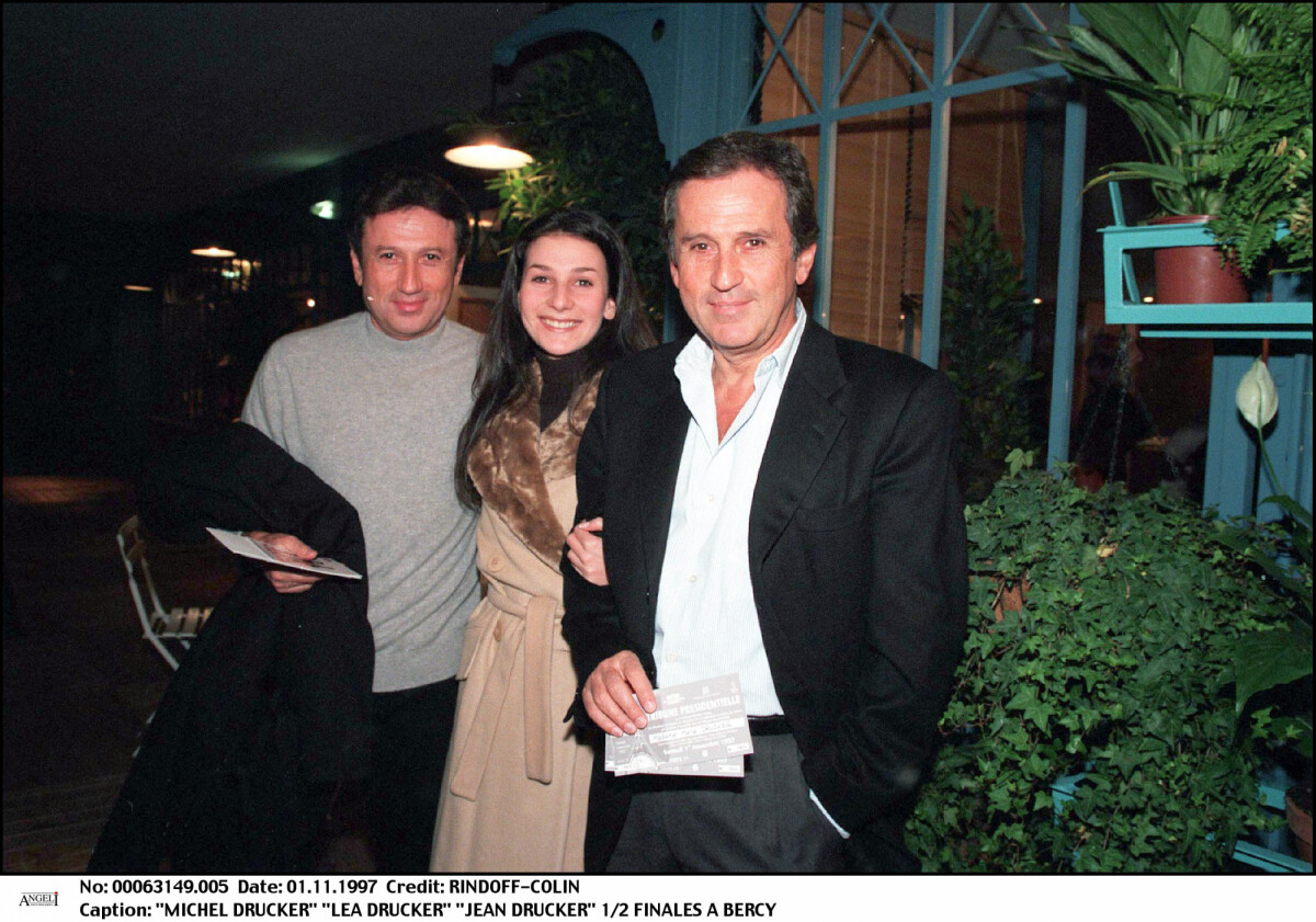 Photo : Michel Drucker, Léa Drucker, Jean Drucker - 1/2 Finales à Bercy. - Purepeople