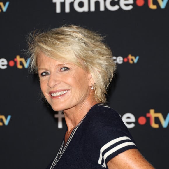 Sophie Davant au photocall pour la conférence de presse de rentrée de France TV à la Grande Halle de la Villette à Paris, France, le 11 juillet 2023. © Coadic Guirec/Bestimage  Celebs attend the photocall for France TV's back-to-school press conference at the Grande Halle de la Villette in Paris, France, on July 11, 2023. 