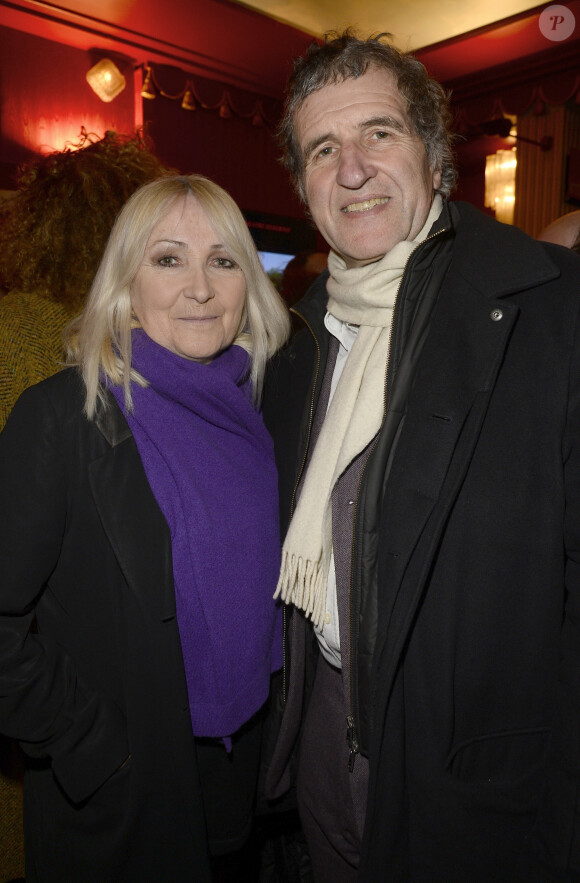 Gérard Leclerc et sa femme Julie - Générale de la pièce "A torts et à raison" au théâtre Hébertot à Paris le 25 janvier 2016. © Coadic Guirec/Bestimage