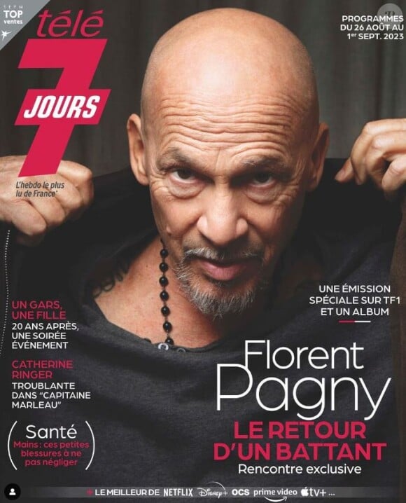 Florent Pagny en couverture de "Télé 7 Jours".