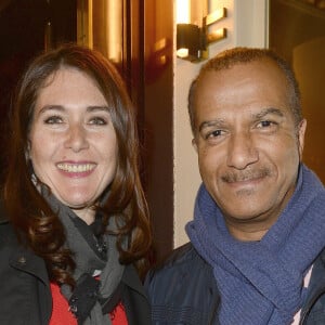 Pascal Légitimus et sa femme Adriana Santini - People à la générale de la pièce "L'être ou pas" au Théâtre Antoine à Paris le 21 mars 2016. © Coadic Guirec/Bestimage 