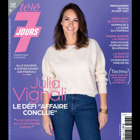 Julia Vignali en couverture du magazine "Télé 7 Jours".