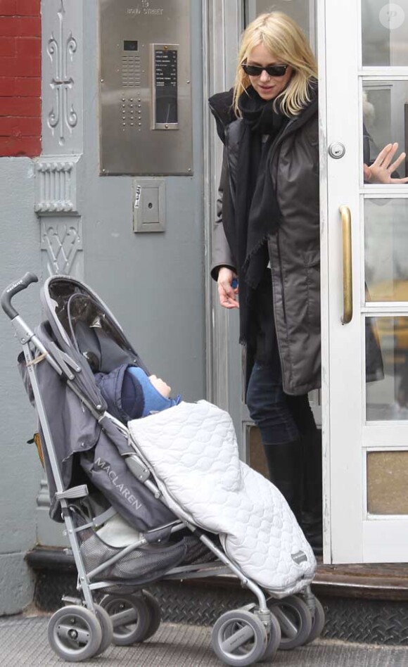 Naomi Watts et son fils Samuel Kai à New York