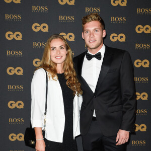 Kevin Mayer et sa compagne Delphine Jariel lors de la soirée de la 8ème édition des GQ Hommes de l’Année 2017 au Trianon à Paris, France, le 15 novembre 2017. © Coadic Guirec/Bestimage