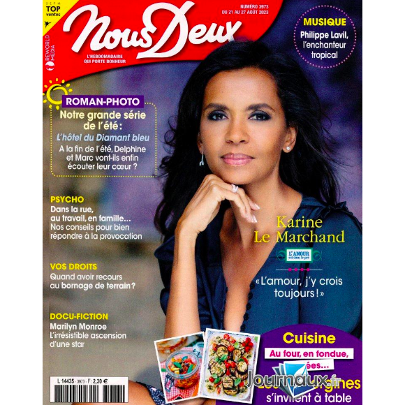 Couverture du magazine "Nous Deux", paru le 21 août 2023.