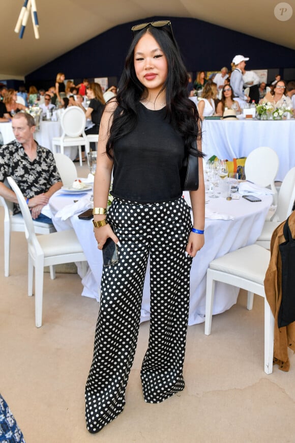 Exclusif - Joy Hallyday dans l'Espace VIP lors de la 9ème édition du "Longines Paris Eiffel Jumping" au Champ de Mars à Paris, France, le 25 juin 2023. © Perusseau-Veeren/Bestimage 