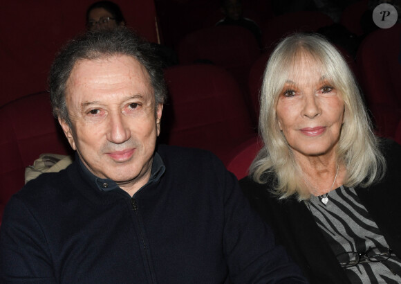 Exclusif - Michel Drucker et sa femme Dany Saval - Projections de deux séances exceptionnelles du film "Signé Furax" en hommage à Marc Simenon au cinéma Mac Mahon à Paris le 27 octobre 2019. © Coadic Guirec/Bestimage 