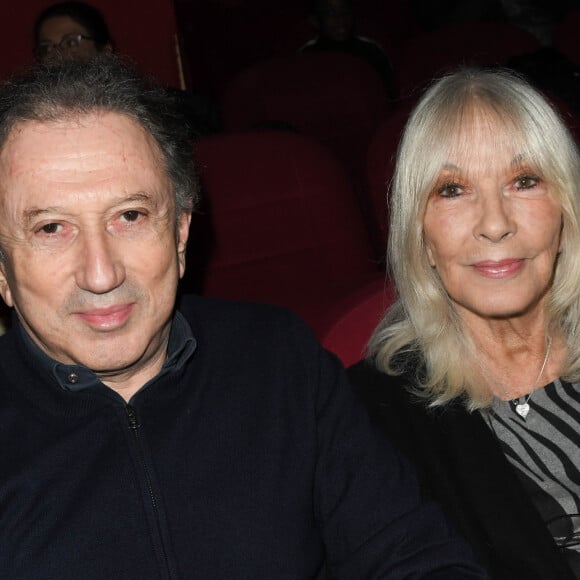 Exclusif - Michel Drucker et sa femme Dany Saval - Projections de deux séances exceptionnelles du film "Signé Furax" en hommage à Marc Simenon au cinéma Mac Mahon à Paris le 27 octobre 2019. © Coadic Guirec/Bestimage 