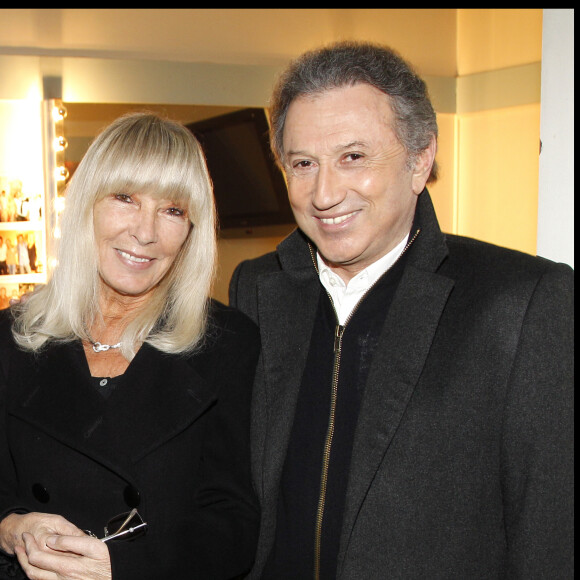 EXCLUSIF - Dany Saval et son mari Michel Drucker au nouveau spectacle de Laurent Gerra à l'Olympia en 2010.