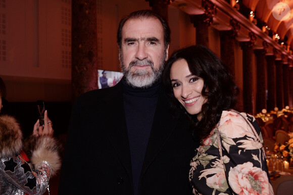 Eric Cantona et sa femme Rachida Brakni lors de la soirée de gala de la 18ème édition du "Dîner de la mode du Sidaction" au Pavillon Cambon Capucines - Potel et Chabot à Paris, France, le 23 janvier 2020. © ORachid Bellak/Bestimage 