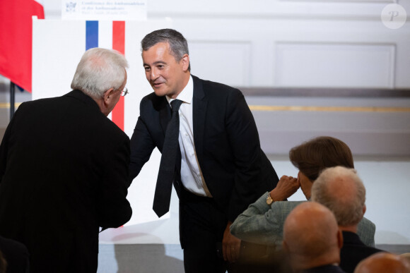  Ses enfants sont Max-Emilien, 2 ans et demi, et Alec, 1 an
Gérald Darmanin - Le président de la République E.Macron reçoit les ambassadrices et ambassadeurs français au Palais de l'Elysée à Paris, le 28 août 2023. © Jacques Witt / Pool / Bestimage 