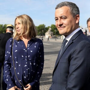 Naissance - Gérald Darmanin est papa pour la deuxième fois d'un petit garçon prénommé Alec - Gérald Darmanin, Ministre de l'intérieur et sa femme Rose-Marie Devillers (enceinte) - Le président français assiste au défilé du 14 juillet 2022, place de la Concorde, Paris, © Stéphane Lemouton / Bestimage  Illustration of the military parade of the 14th of July, french national day, in presence of the president of the french republic, on the place de la Concorde. For theme share the flame, in reference to the resistance and the Olympic flame. Ukraine and Eastern European countries are honored. France, Paris, 2022-07-14. 