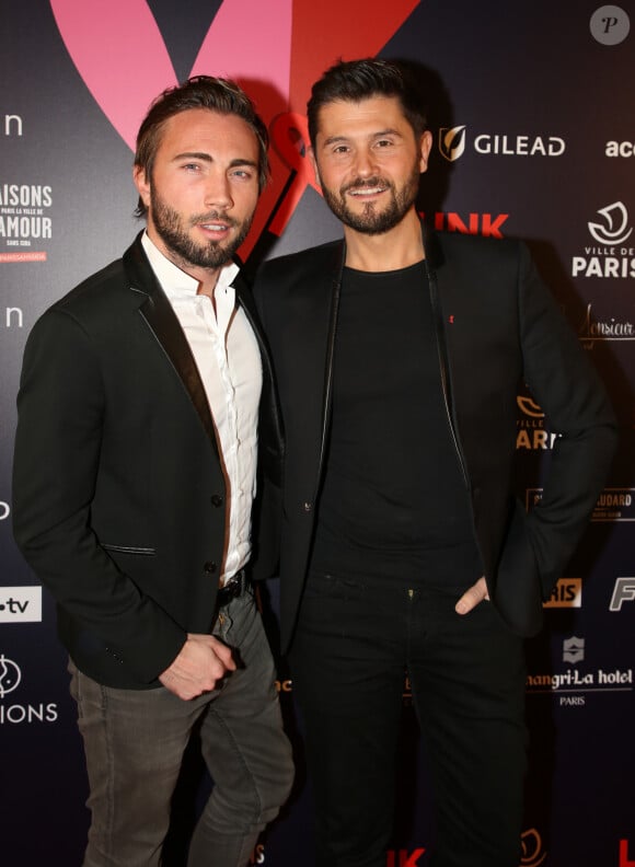 Christophe Beaugrand et son mari Ghislain Gerin lors du gala de charité le grand bal "ParAmour' à l'hôtel de ville de Paris, France, le 14 février 2019 © Denis Guignebourg/Bestimage 