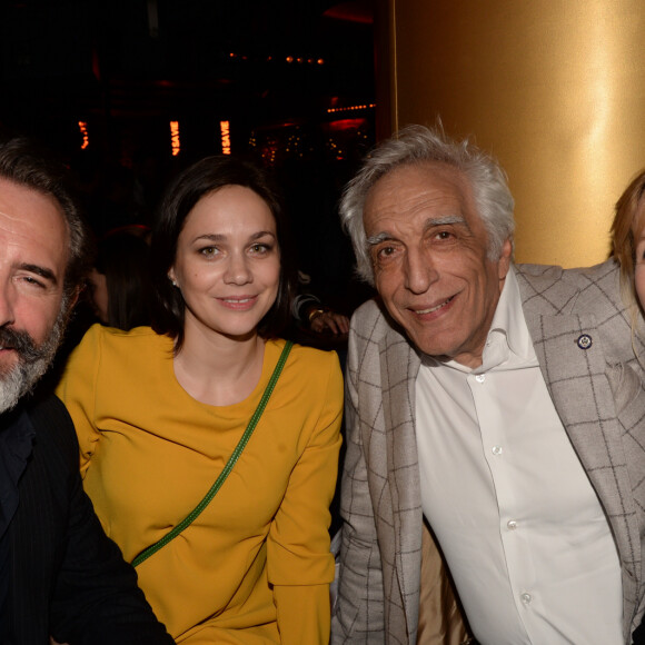 Exclusif - Jean Dujardin, sa compagne Nathalie Péchalat, Gérard Darmon et sa femme Christine lors de l'after party du film "Chacun sa vie" à L'Arc à Paris, France, le 13 mars 2017.