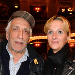 Exclusif - Gérard Darmon et sa femme Christine - Générale de la pièce "L'heureux élu", une comédie de Eric Assous au Théâtre de la Madeleine à Paris, le 24 octobre 2016.