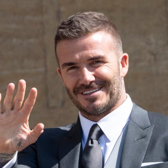 Un moment glacial : les deux ex-amis ne se sont pas adressés la parole.
David Beckham - Les invités à la sortie de la chapelle St. George au château de Windsor, Royaume Uni, le 19 mai 2018. 