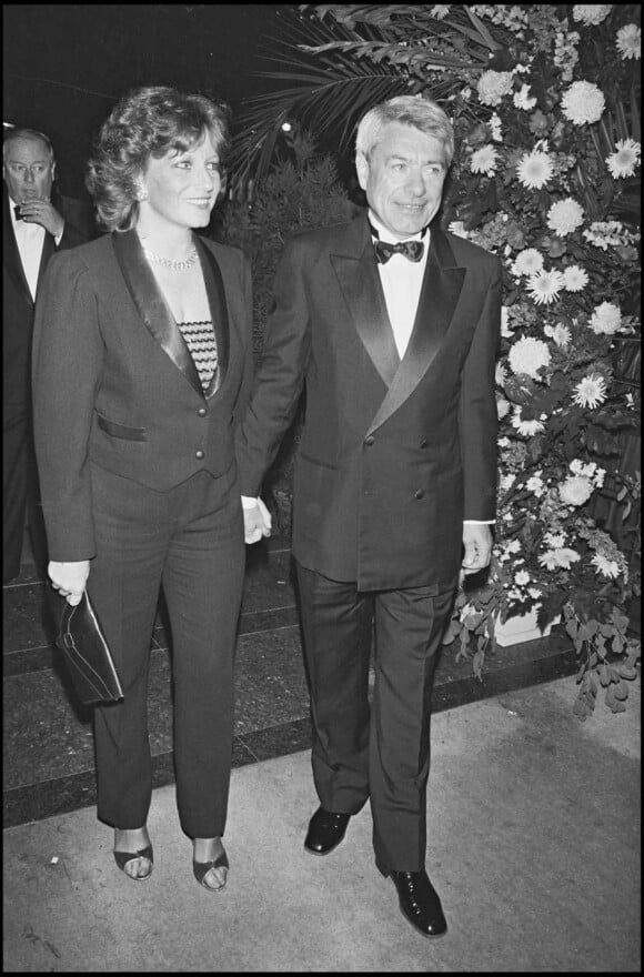 Roger Gicquel et son épouse à la cérémonie des 7 d'Or en 1985