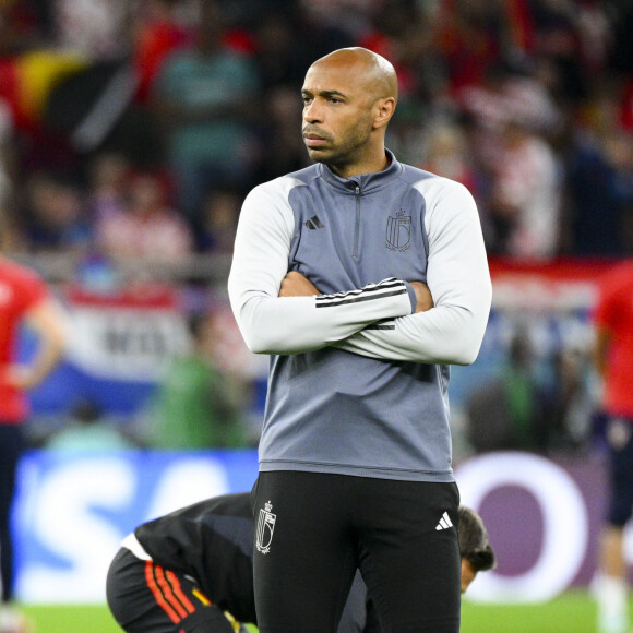 Thierry Henry lors du match "Croatie - Belgique" lors de la Coupe du Monde 2022 au Qatar (FIFA World Cup Qatar 2022), le 1er décembre 2022.