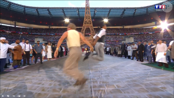 Coupe du monde de rugby, cérémonie d'ouverture. Capture d'écran TF1