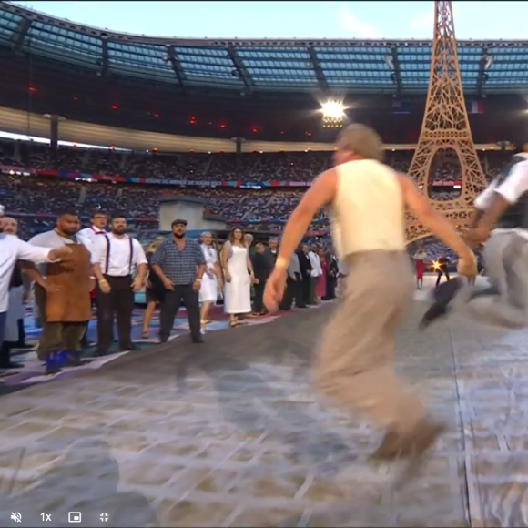 Coupe du monde de rugby, cérémonie d'ouverture. Capture d'écran TF1