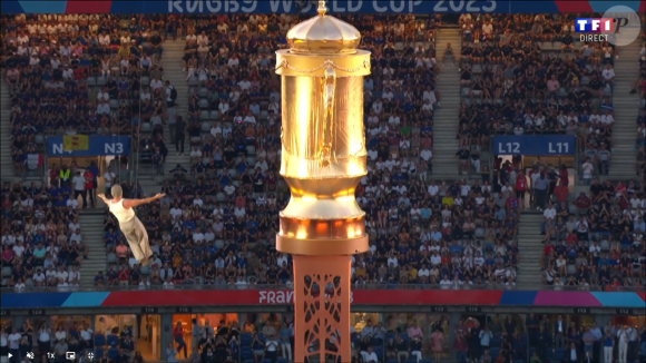 Coupe du monde de rugby, cérémonie d'ouverture. Capture d'écran TF1