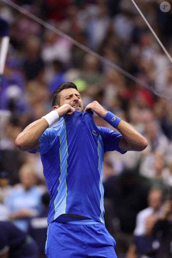 Le tennisman a remporté l'US Open ce dimanche 10 septembre
 
Novak Djokovic bat Daniil Medvedev - Les célébrités dans les tribunes du tournoi de l'US Open Flushing Meadows à New York, le 10 septembre 2023.