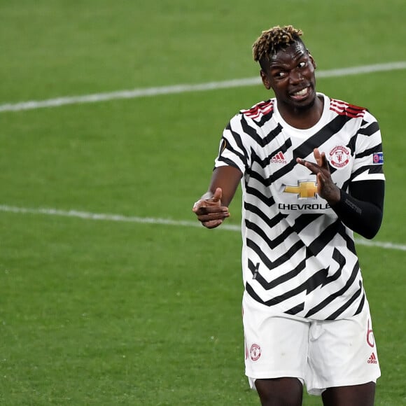 Info - L'international français de la Juventus Paul Pogba suspendu pour dopage - Paul Pogba - Manchester United battu par l'AS Roma (3 - 2) se qualifie pour la finale de la Ligue Europa. Rome. Le 6 mai 2021. © Inside / Panoramic / Bestimage