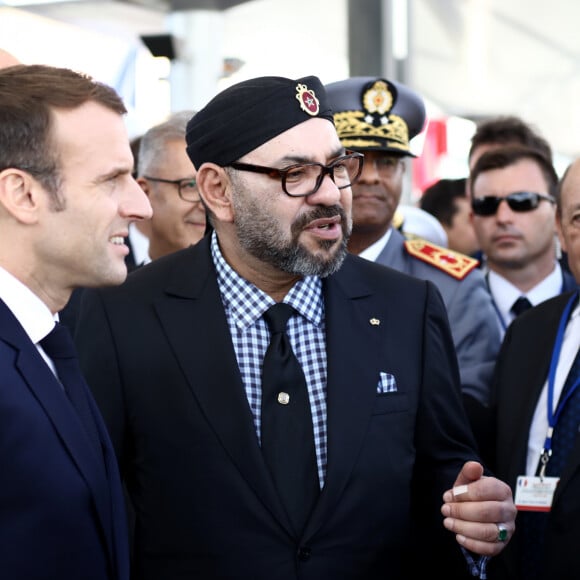 Le tremblement de terre qui a brisé le Maroc a fait près de 2900 morts.
Emmanuel Macron, le roi Mohammed VI du Maroc, Jean-Yves Le Drian et Mohammed Rabie Khlie - Inauguration de la ligne à grande vitesse Tanger-Casablanca à la gare de Tanger-Ville à Tanger, Maroc. © Marwane Sobai/Bestimage