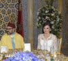 Il se trouvait potentiellement en France, où il se fait soigner contre la sarcoïdose.
Le roi Felipe VI et la reine Letizia d'Espagne - Dîner d'honneur organisé au Palais Royal de Rabat, par le roi Mohammed VI et les membres de la famille royale dans le cadre de leur voyage officiel au Maroc, le 13 février 2019.