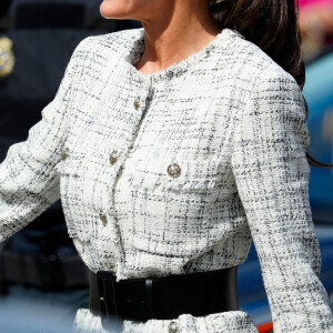 La reine Letizia d'Espagne préside avec les étudiants l'ouverture du Cours de Formation Professionnelle 2023/2024 au Centre de Formation Professionnelle Intégrée en Communication, Image et Son (CISLAN) à Langreo, Asturies, Espagne, le 13 septembre 2023 