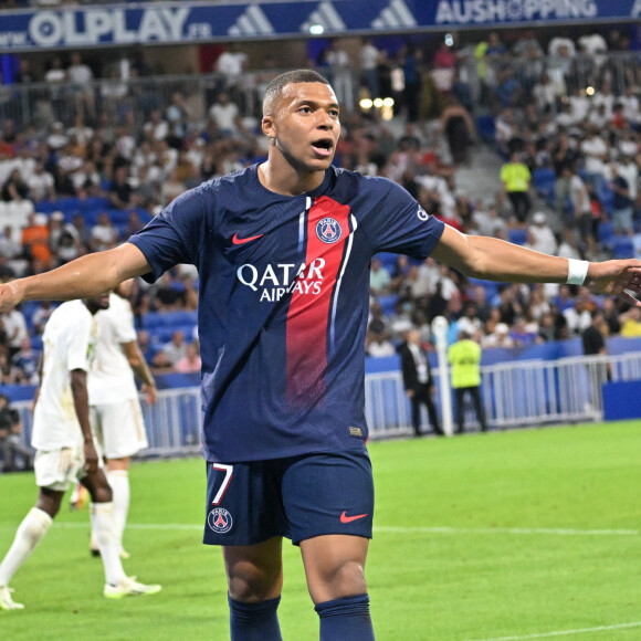Kylian Mbappe (psg) - Ligue 1 Uber Eats match “Lyon – PSG (1-4)” at Groupama Stadium