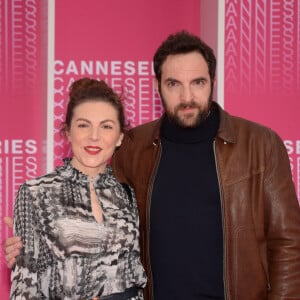 Anne-Elisabeth Blateau et David Mora durant la soirée d'ouverture de la compétition du Canneseries le 7 avril 2018. © Rachid Bellak / Bestimage 