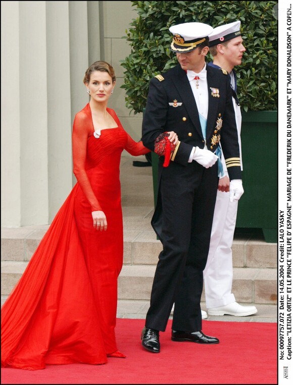 Letizia Ortiz et Felipe d'Espagne - Mariage du prince Frederik de Danemark et de Mary Donaldson