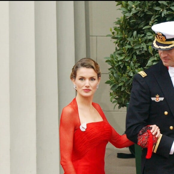 Letizia Ortiz et Felipe d'Espagne - Mariage du prince Frederik de Danemark et de Mary Donaldson