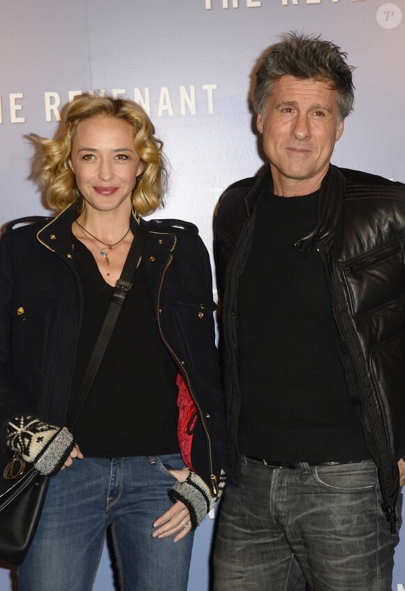 Hélène de Fougerolles et son compagnon Marc Simoncini - Avant-première du film "The Revenant" au Grand Rex à Paris, le 18 janvier 2016. 