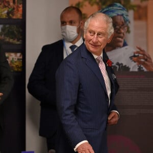 Le président français, Emmanuel Macron et le prince Charles, prince de Galles - Le président de la République française Emmanuel Macron lors de la réunion Great Green Wall lors de la Cop26 à Glasgow (1er - 12 novembre 2021). Le 1er novembre 2021. 